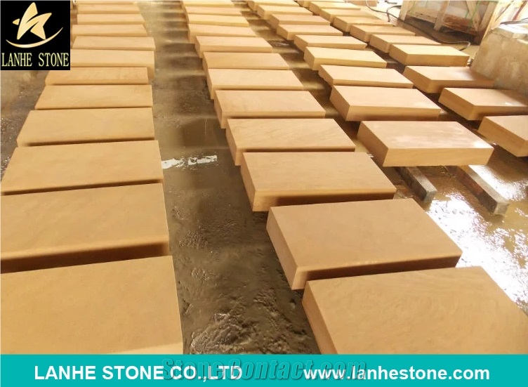 Yellow/Beige Sandstone Landscaping Stone, Kerbstone, Kerbs, Natural Sandstone Kerbs, Side Stone, Curbs, Road Stone, Curb Stone