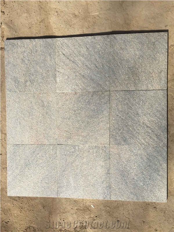 Fargo Green Quartzite Tiles and Slabs, Chinese Green Quartzite Flamed Tiles for Wall/Floor Covering