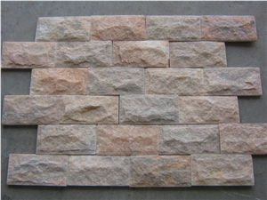 Fargo Pink Sandstone Mushroomed Wall Stone, China Pink Sandstone Mashroomed Wall Cladding