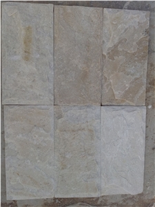 Fargo White Quartzite Mushroomed Wall Cladding, Chinese White Quartzite Mushroomed Stone, White Mushroomed Wall Stone