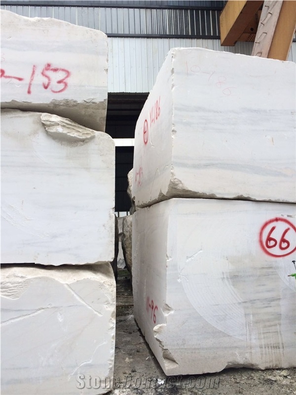 Silver White Jade Block，China White Marble, Quarry Owner, Good Quality, Big Quantity