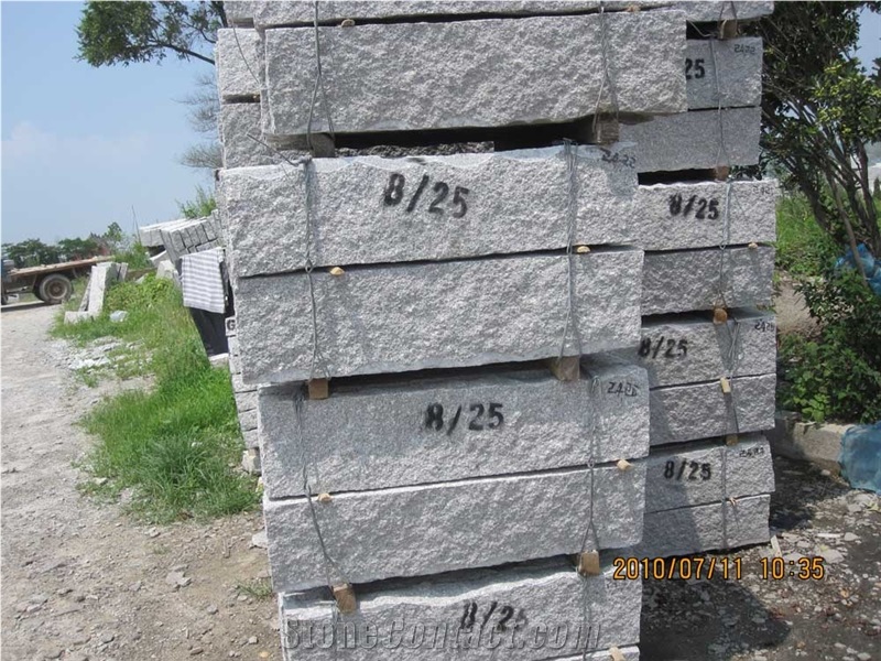 Handmade Granite G375 Kerbstone, Granite Kerbstone, G375 Kerbstone, Grey Granite Type B