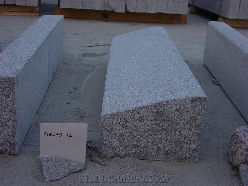 Lowest Price Granite G341 Kerbstone, Grey Granite Kerbstone, France Kerbstone, Pineappled Surface Kerbstone