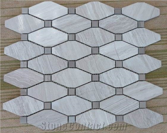Athens Grey Marble Mosaic Designs Pattern Tiles