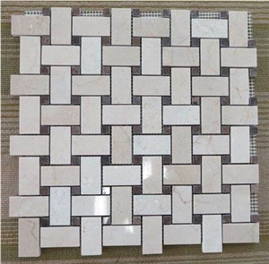 Cream Marfil Marble Mosaic for Floor