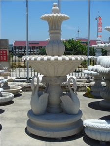 China Grey Granite Western New Design Modern Exterior Water Stone Fountain