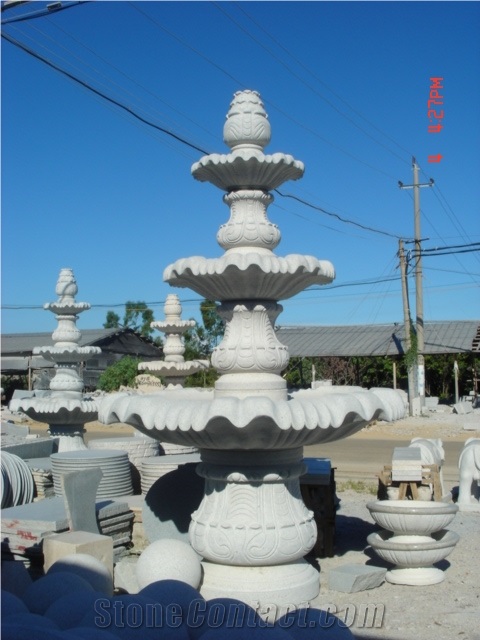 China Grey Granite Western New Design Modern Exterior Water Stone Fountain