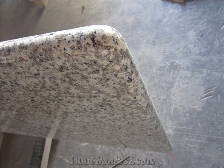 Tiger Skin White Granite Kitchen Tops, Desk Tops, Bench Tops with Bullnose Edge, Chinese Cheap White Granite Countertop