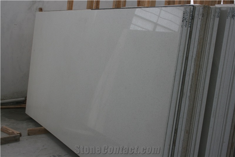 White Quartz Stone Tiles & Slabs Engineered Quartz Stone Solid Surfaces Polished Slabs