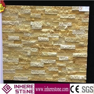 China Beige Color Decoration Cultured Stone Wall Panel