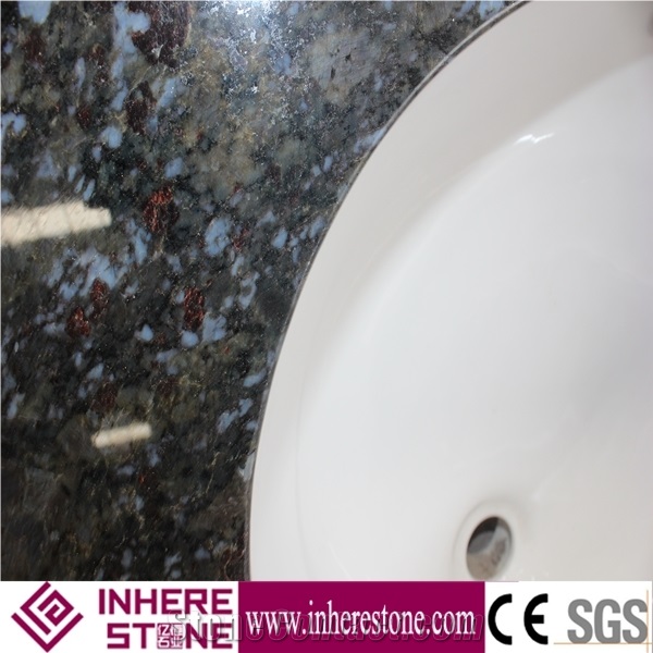 Mongolia Blue Hawaii Granite,Blue Of Butterfly Vanity Tops,G1518 Blue Tropical Butterfly,Blue Neimengg for Bathroom Countertops