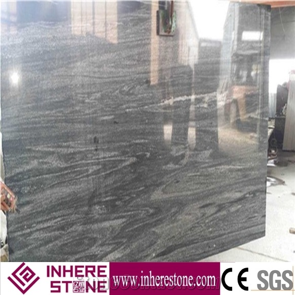 Shandong Grey Granite with Strip, Grey Granite Tile, Nero Santiago Granite Tile & Slab