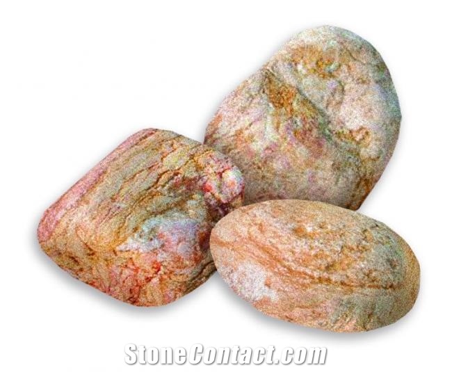 Giallo Reale Marble Pebbles, Yellow Marble Gravels