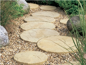 Mix Golden Round Sandstone, Yellow Sandstone Deck Stones, Steps