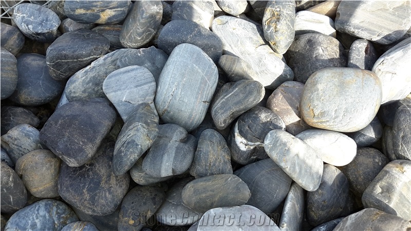 Polished Black Marble Pebbles & Gravels