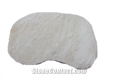Ravina White Sandstone Stepping Stone, Deck Stones