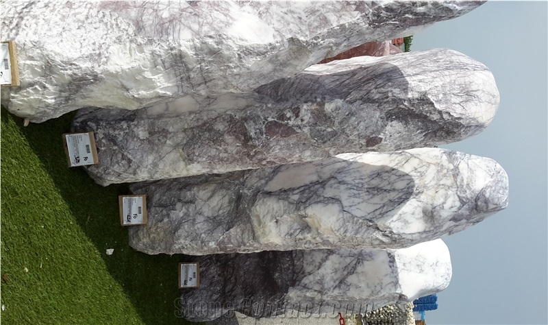 White Violet Quartzite Pillars & Monoliths