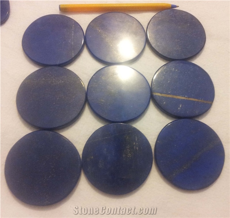 Lapis Lazuli Oval Tiles Afghanistan Blue