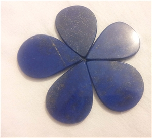 Lapis Tiles Leaf Style, Shape Afghan Lapis Lazuli Stone Polished Lapis Lazuli