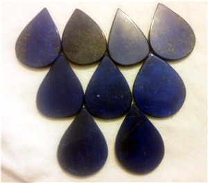 Lapis Tiles Leaf Style, Shape Afghan Lapis Lazuli Stone Polished Lapis Lazuli