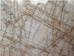 Beautiful Babilun Gold Marble (White Color and Gold Vein) Slabs & Tiles