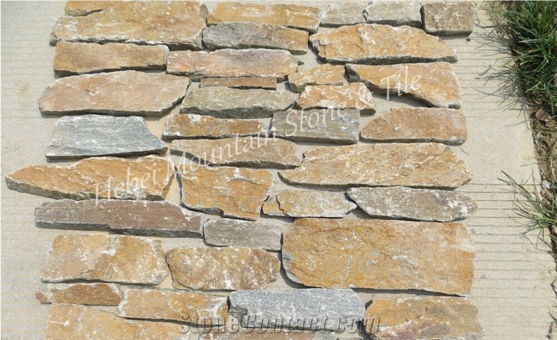 China Thin Stone Veneer Grey Quartzite Cultured Stone