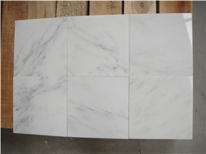 China Bianco Carrara Marble Tiles / Marble Slabs / Polished Cut to Size for Interior Decoration Wall & Floor Covering