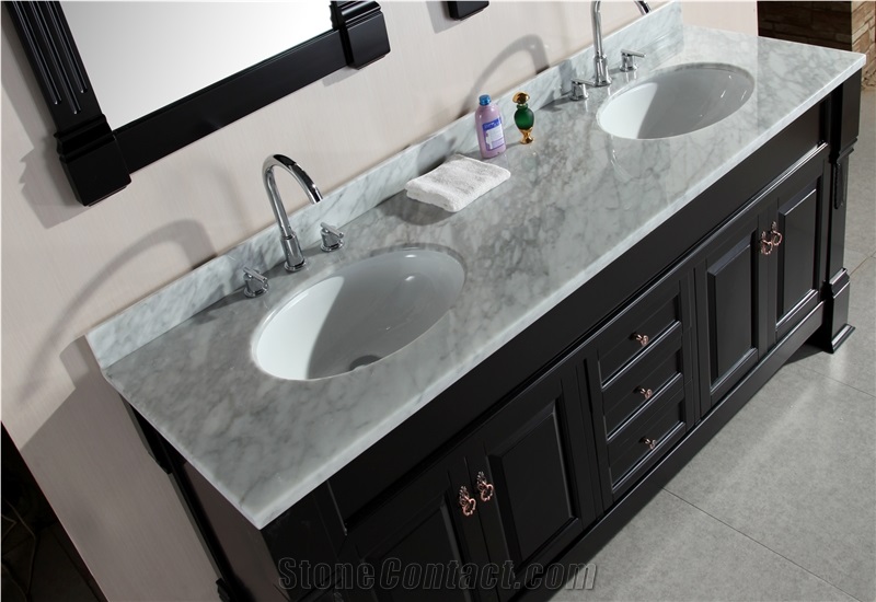 China Carrara White Marble Bath Top, How To Measure For New Bathroom Vanity Top
