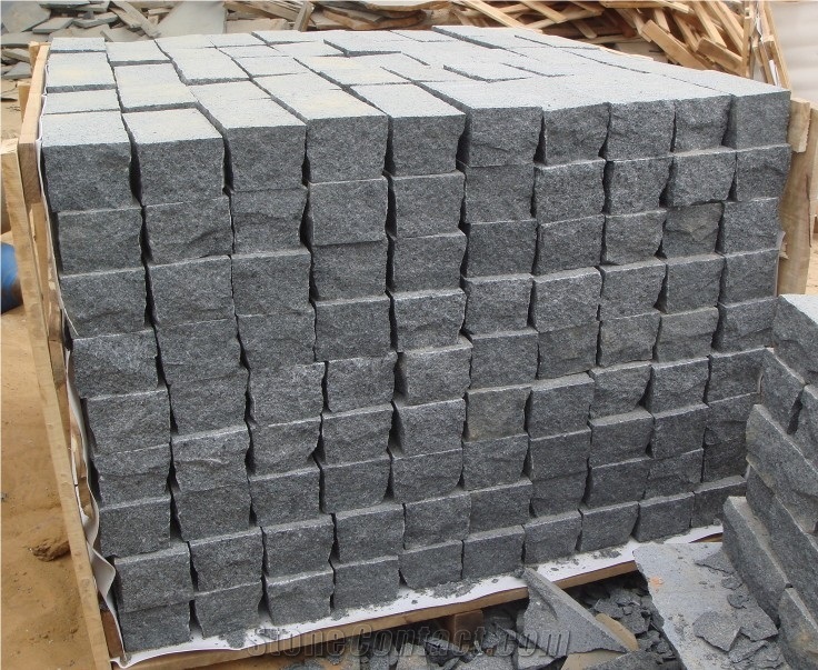 China Zhangpu Black Basalt Cube Stone/Cobble Stone Paver/ Exterior Paverment / Garden Stepping Pavements