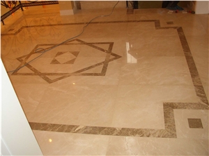 Crema Sierra Puerta,Cream Marfil Marble Tiles for Flooring Covering