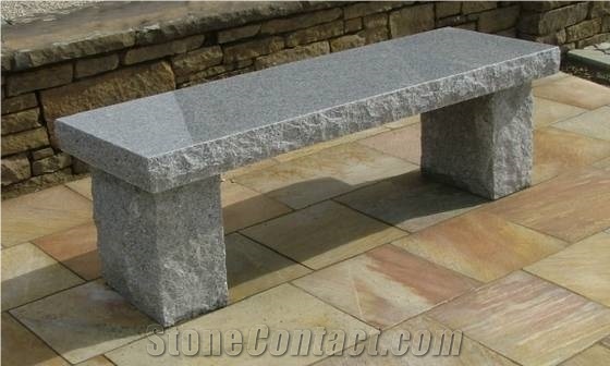 G603 Bianco Sardo Grey Granite Garden Bench/ Chairs Landscaping Stone for Exterior