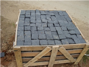 Good Packing Zhangpu Black Basalt Cube Stone Floor Paving Sets /Cobble Stone Garden Stepping Pavements /Nero Basalto Exterior Pattern