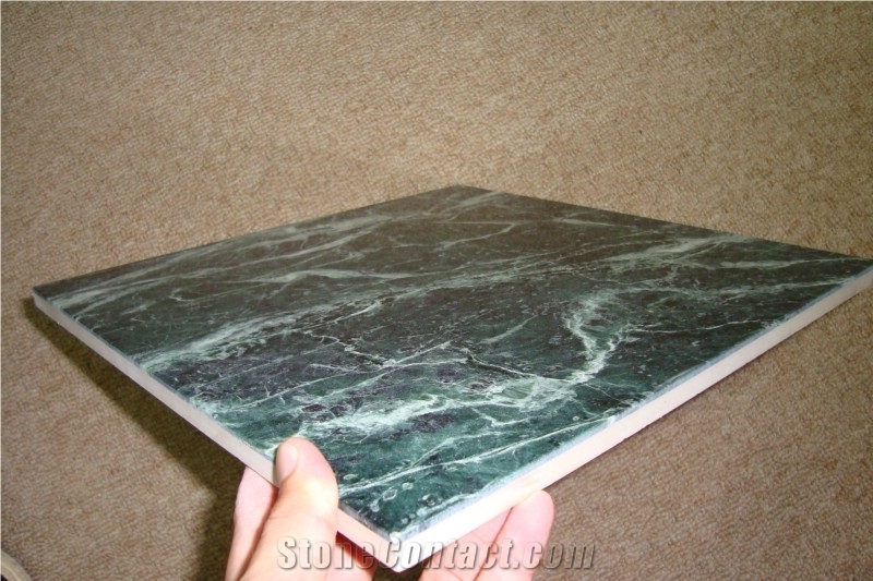 Good Price China Green Marble Tiles with Ceramic Backed for Home Decoration/ Composite Stone Panels Tiles / Lightweight Stone Panels