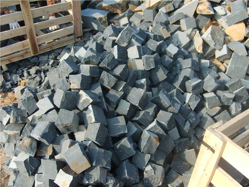Hainan Black Basalt Cube Stone/Cobblestone/Pavers for Exterior Stone Landscaping Stone Paverment