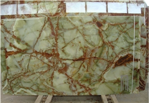 Backlit Green Onyx 10mm Onyx Plus 10mm Tempered Glass Laminated Onyx Panel Translucent Slab
