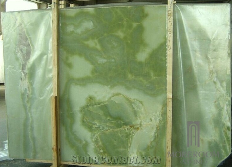 Backlit Green Onyx 10mm Onyx Plus 10mm Tempered Glass Laminated Onyx Panel Translucent Slab