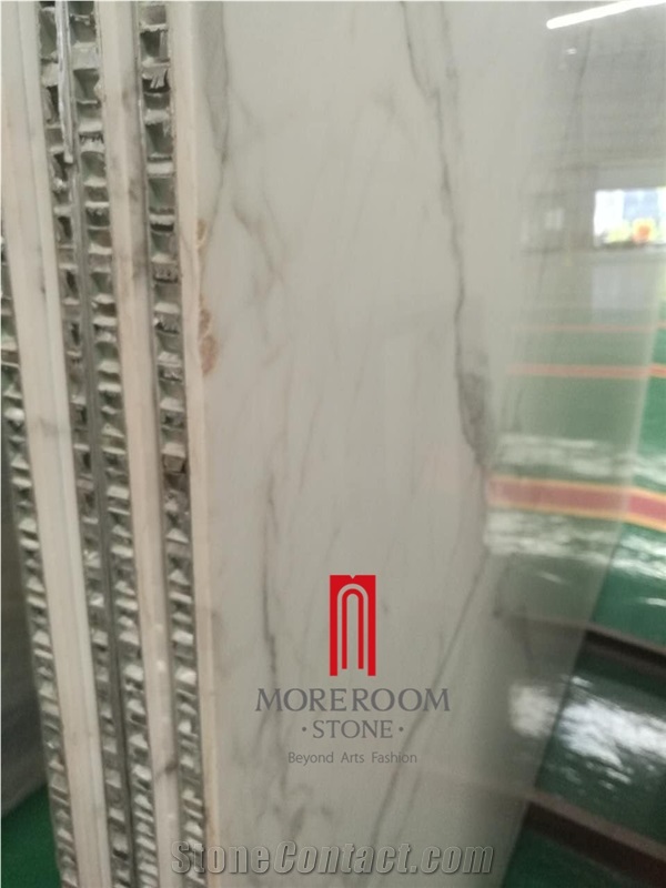Cararra White Marble, Lightweight Marble Honeycomb Aluminum Marble Panel,