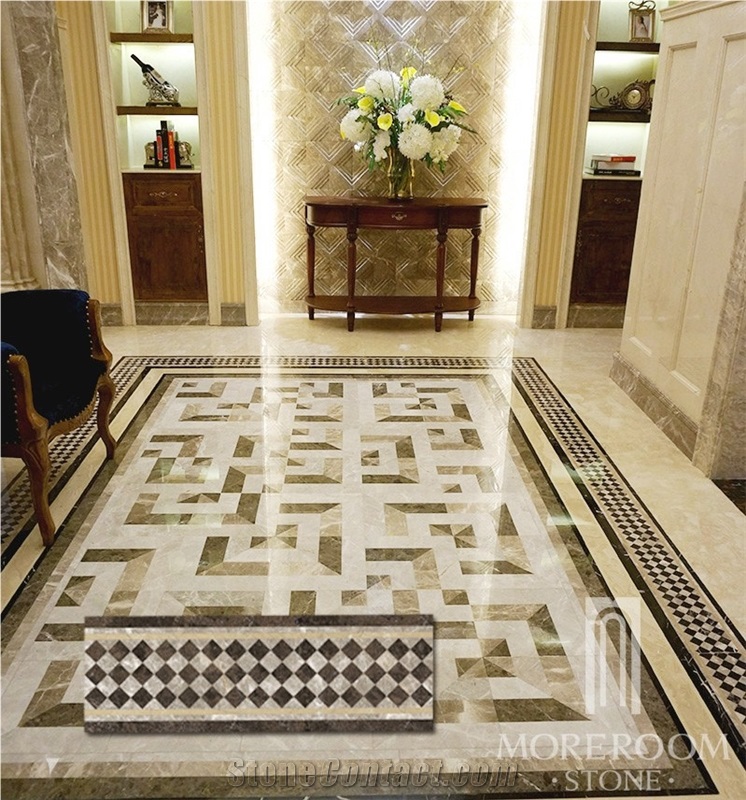 China Products Italian Marble Decorative Flooring Mosaic Designs Marble Border
