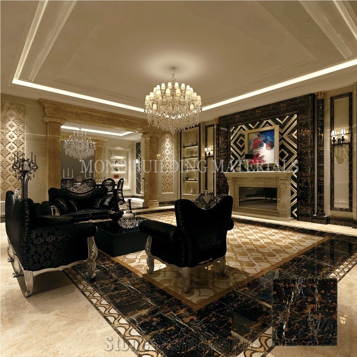 Chinese Black Marble Tile Portopo Marble Tile Design Ceramic Wall and Floor Design