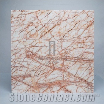 Composite Pink Marble Floor Tiles Laminated Marble