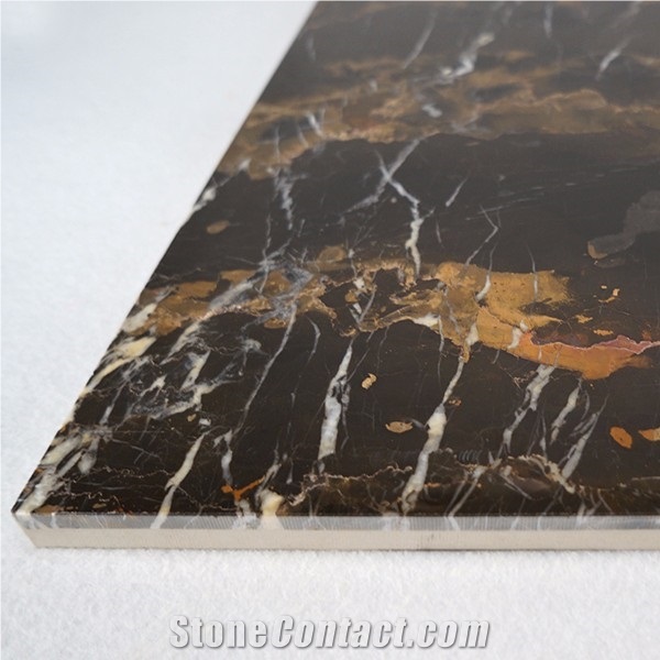 Italian Marble Laminated Design Portoro Marbe with the Lightweight Panels