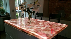 Luxury Europe Style Agate Stone Semiprecious Stone with Backlit for Kitchen Countertops