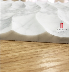 New Design Cararra White Marble 3d Decors for Wall Decoration