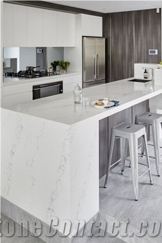 Quartz Stone Material Caecer Stone Looks Like Marble Solid Surface