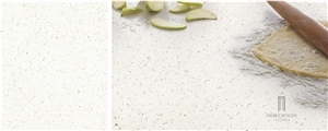 Snow White Quartz Stone Mirror White Quartz Stone Kitchen Countertop Sparkle White Quartz Stone Work Top Factory