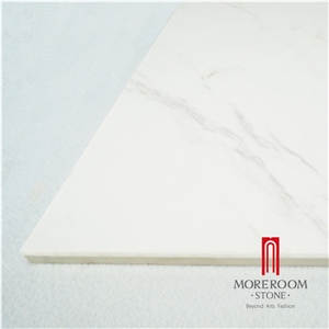 Volakas White Marble Floor Lightweight Thin Laminated Stone Panels