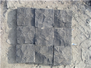 China Mongolia Black Granite Cabble Stone Cube Stone