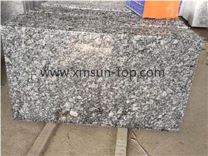 Tiger White Granite Stairs/Spray White Steps/G377 Granite Staircase/Mengyin Hailang Hua/Mengyin Seawave Flower/Mengyin Spindrift/Polished Granite Stairs