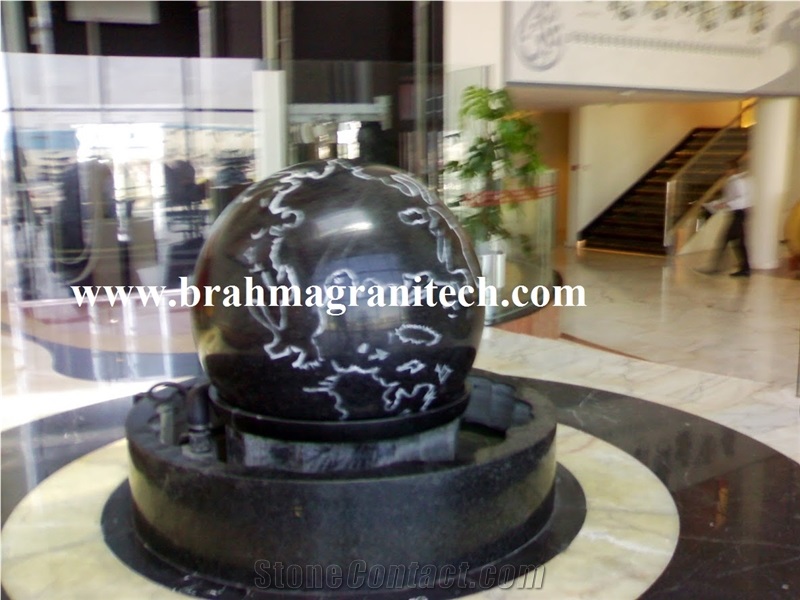 Black Granite Ball, Granite Fountain Balls