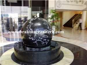 Black Granite Ball, Granite Fountain Balls